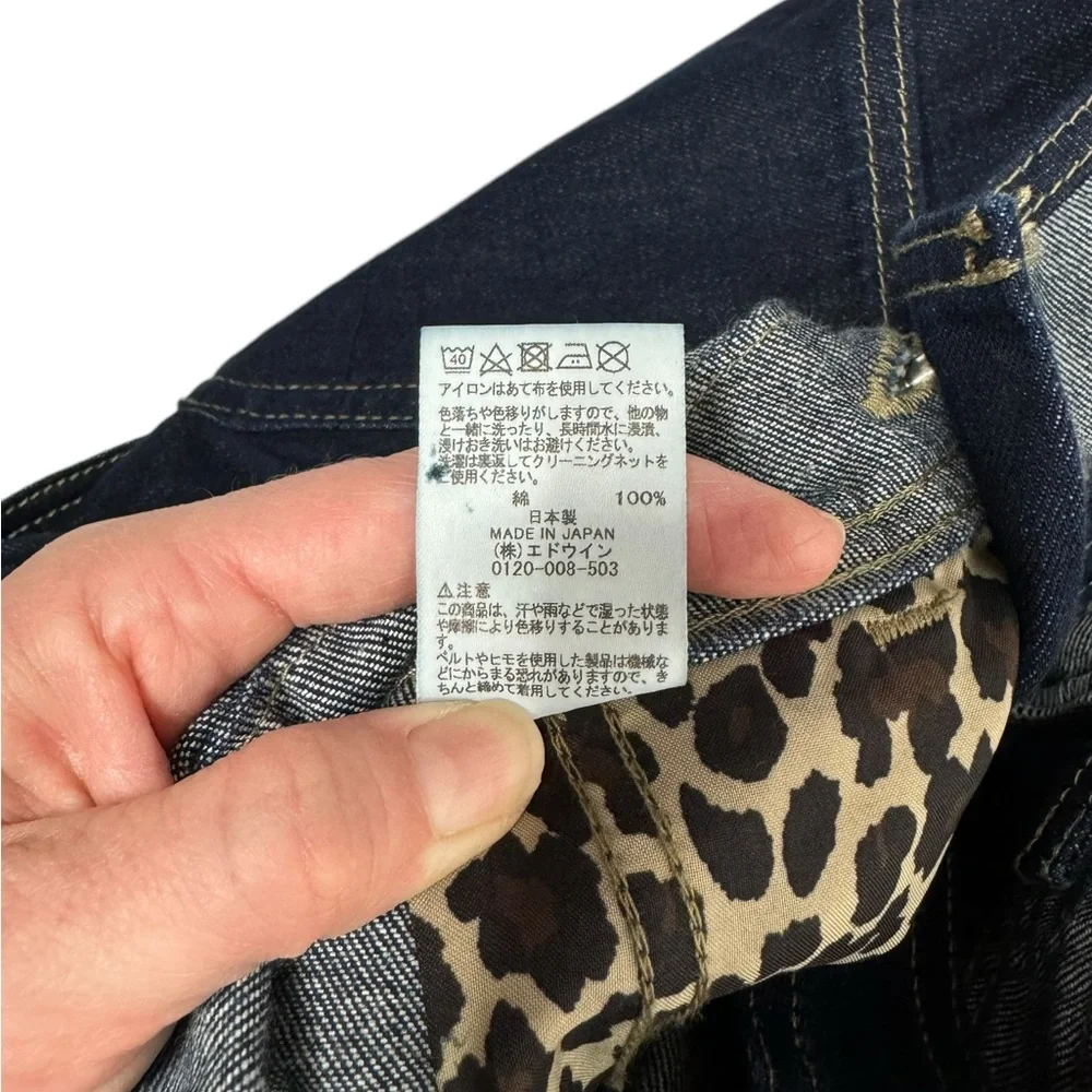 EDWIN | Something Workwear Japanese Denim 100% Cotton Dark Wash Overalls Small - Picture 4 of 10